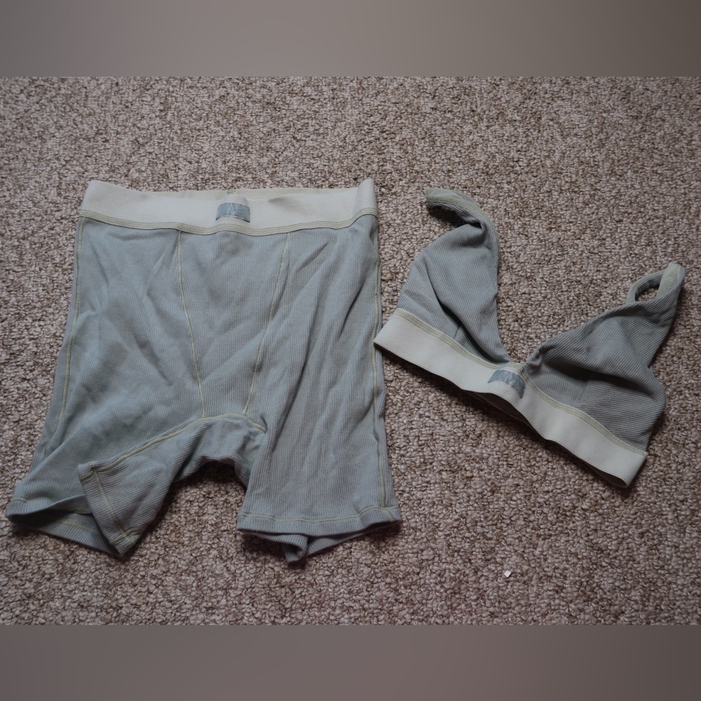 Skims “mineral” bralette and short set